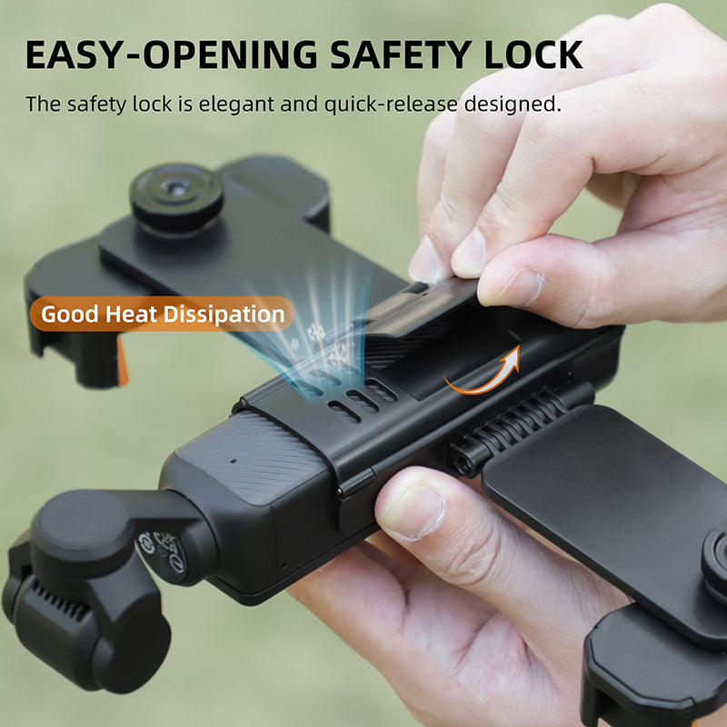 SUNNYLIFE OP3-ZJ756 For Osmo Pocket 3, Smartphone Mount Holder with Cold Shoe Camera Accessories SUNNYLIFE OP3-ZJ756 For Osmo Pocket 3, Smartphone Mount Holder with Cold Shoe Camera Accessories
